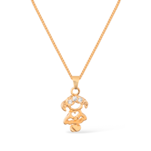 Colar Dourado Filha com Zircônia